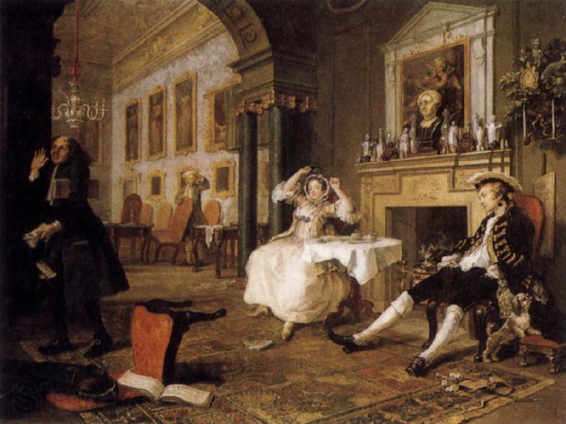 HOGARTH, William Marriage a la Mode:Shortly after the Marriage Norge oil painting art